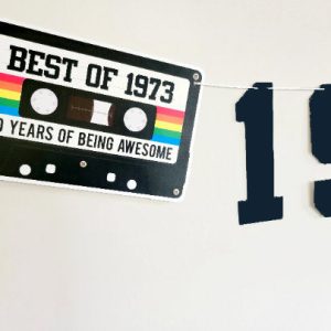 BEST OF 1973 - 50th Birthday Banner 1973 Banner 1973 Party Decorations 50th Party Decorations 50th Party Banner 50 Birthday Party Banner 70s
