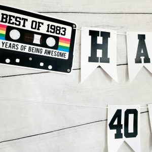 BEST OF 1983 - 40th Birthday Banner 1983 Banner 1983 Party Decorations 40th Party Decorations 40th Party Banner 40 Birthday Party Banner 80s