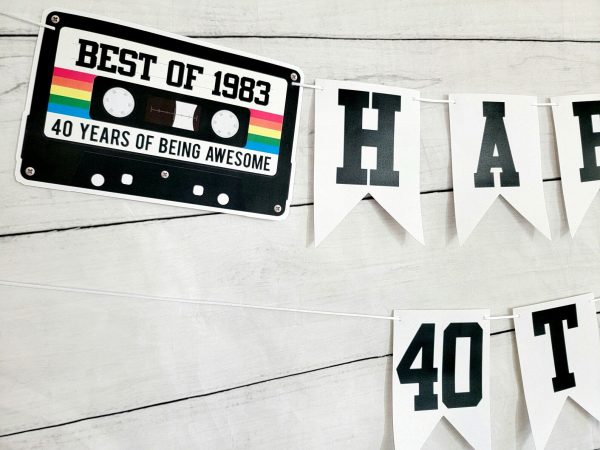BEST OF 1983 - 40th Birthday Banner 1983 Banner 1983 Party Decorations 40th Party Decorations 40th Party Banner 40 Birthday Party Banner 80s