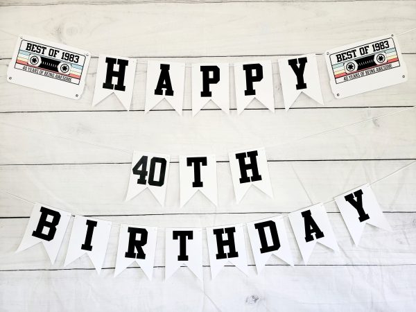 BEST OF 1983 - 40th Birthday Banner 1983 Banner 1983 Party Decorations 40th Party Decorations 40th Party Banner 40 Birthday Party Banner 80s
