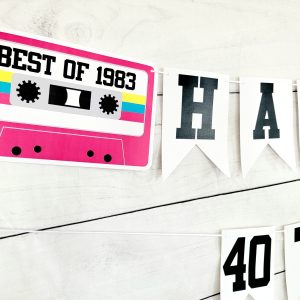 BEST OF 1983 - 40th Birthday Banner 1983 Banner 1983 Party Decorations 40th Party Decorations 40th Party Banner 40 Birthday Party Banner 80s