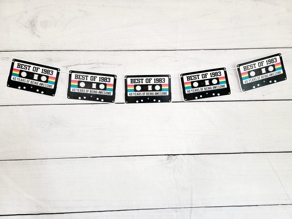 40th Birthday Banner Best of 1983 Banner 1983 Party Decorations 40th Party Decorations 40th Party Banner 40th Party Banner 40th Garland
