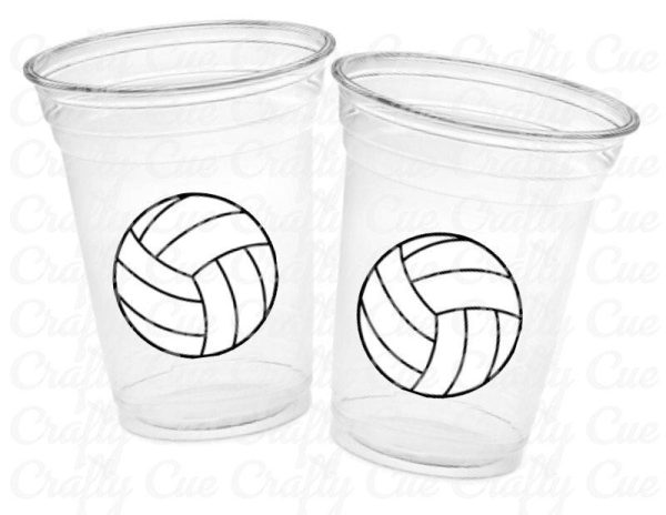 VOLLEYBALL PARTY CUPS - Volleyball Party Cups Volleyball Birthday Volleyball Party Volleyball Decorations Volleyball Party Favors