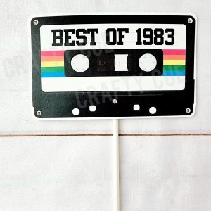 40th CAKE TOPPER Cassette Tape Cake Topper Best of 1983 Cake Topper 40th Birthday Cake Topper 40th Party Decorations 40th Vintage 1983 Party