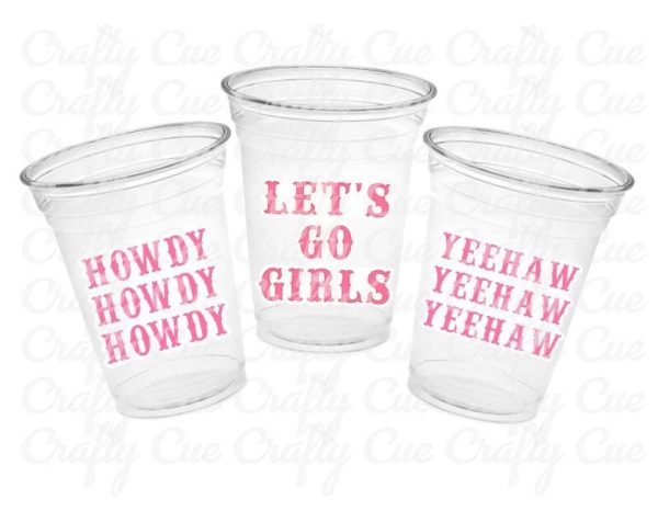 COWGIRL PARTY CUPS - Cowgirl Cups Cowgirl Party Decorations Cowgirl Bachelorette Party Cowgirl Hat Birthday Rodeo Party Cups Let's Go Girls