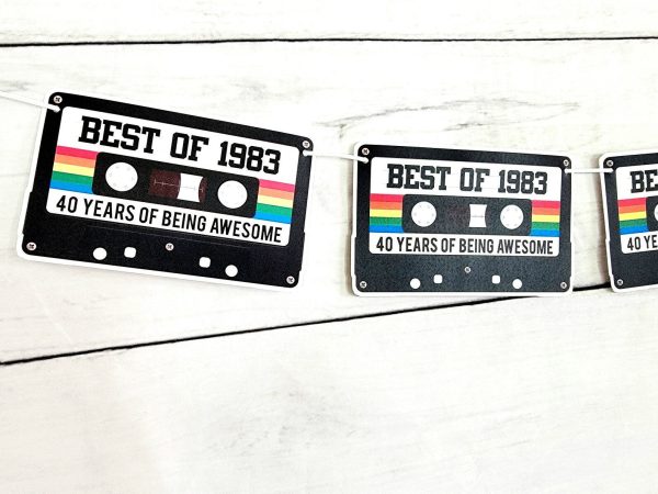 40th Birthday Banner Best of 1983 Banner 1983 Party Decorations 40th Party Decorations 40th Party Banner 40th Party Banner 40th Garland