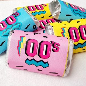 30 - 00s Party Stickers 2000'S Birthday Stickers 2000 Party Stickers for Mini Candy Back to the 2000's Birthday Candy Stickers Favors