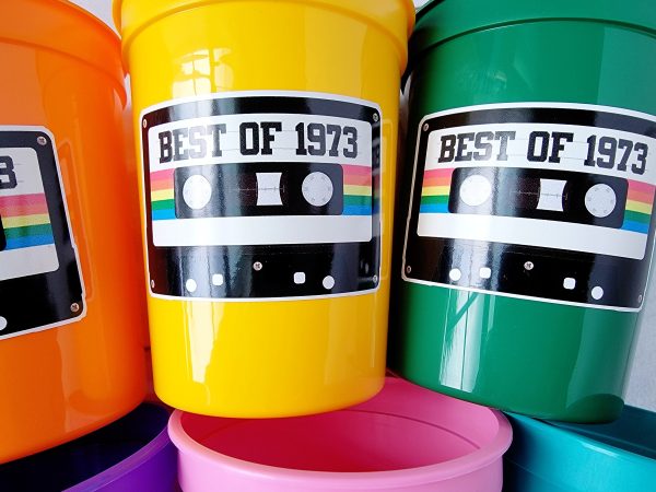 50th PARTY CUPS 50th Birthday Decoration 50th Party Favors 50th Party 50th Birthday Cassette Tape Party Best of 1973 Birthday Vintage 1973