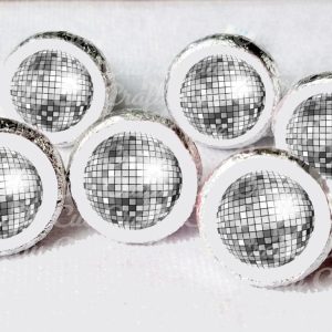 180 - DISCO BALL PARTY Stickers Disco Ball Candy Stickers Disco Party Favors Bachelorette Party Favor Stickers Candy Wrappers Disco Ball 70s