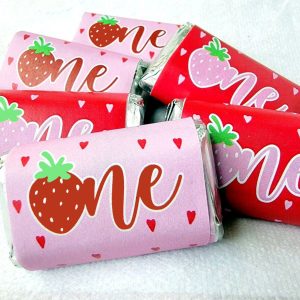 30 - STRAWBERRY BIRTHDAY STICKERS Strawberry Birthday Favors berry first birthday girl strawberry baby shower Berry Sweet 1st Birthday One