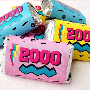 30 - 00s Party Stickers 2000'S Birthday Stickers 2000 Party Stickers for Mini Candy Back to the 2000's Birthday Candy Stickers Favors