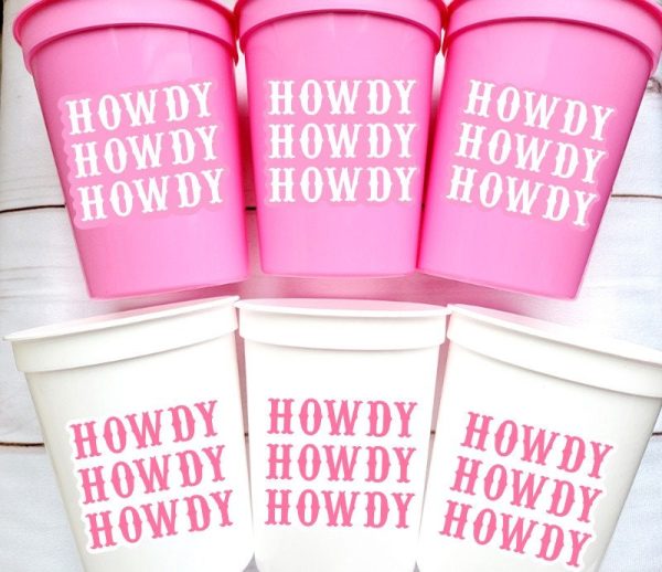 COWGIRL Party Cups - COWBOY Party Cups Cowgirl Cups Cowgirl Party Decorations Cowgirl Bachelorette Party Cowgirl Birthday Rodeo Party Cup
