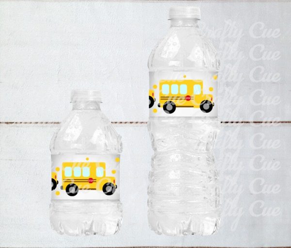 SCHOOL BUS Water Bottle Labels School Bus Birthday Party Favors School Bus Party Favors School Bus Birthday Decorations School Party Favors