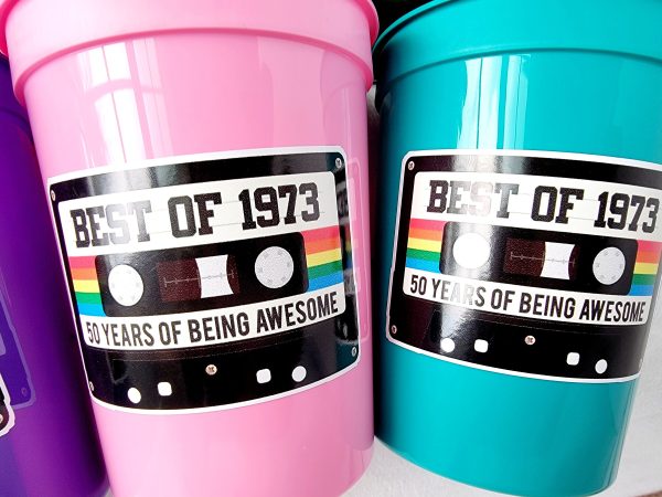 50th PARTY CUPS 50th Birthday Decoration 50th Party Favors 50th Party 50th Birthday Cassette Tape Party Best of 1973 Birthday Vintage 1973