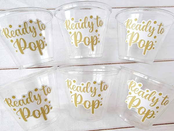 READY TO POP Baby Shower Cups Ready to pop favors Popcorn Baby Shower Popcorn Shower Popcorn Popsicle Baby Shower Thanks for Poppin By Favor
