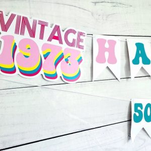 BEST OF 1973 - 50th Birthday Banner 1973 Banner 1973 Party Decorations 50th Party Decorations 50th Party Banner 50 Birthday Party Banner 70s