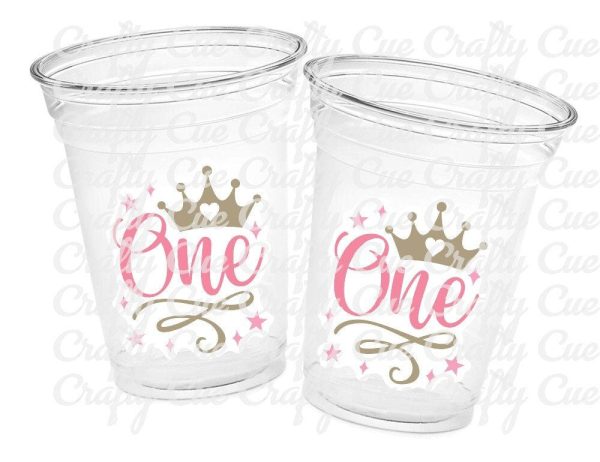 PRINCESS PARTY CUPS - Princess First Birthday Cups Princess 1st Party Cups Princess Party Decoration Princess Party Favors Princess Birthday