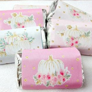 30 - PINK PUMPKIN STICKERS