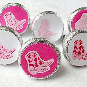 180 - COWGIRL PARTY STICKERS for candy Cowgirl Stickers Rodeo Let's Go Girls Bachelorette Party Favor Stickers Candy Wrappers Decorations