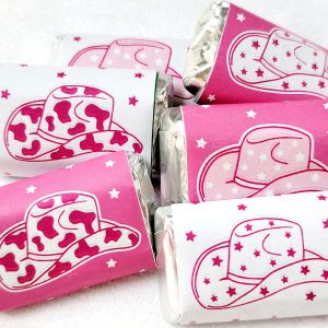 30 - COWGIRL PARTY STICKERS for candy Cowgirl Stickers Rodeo Howdy Let's Go Girls Bachelorette Party Favor Sticker Candy Wrappers Decoration
