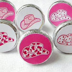 180 - COWGIRL PARTY STICKERS for candy Cowgirl Stickers Rodeo Let's Go Girls Bachelorette Party Favor Stickers Candy Wrappers Decorations