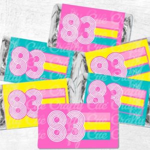 30 - 80s Party Stickers 40th Birthday Stickers 1983 Party Stickers for Mini Candy 40th Birthday Candy Wrapper Vintage 1983 Best of 1983