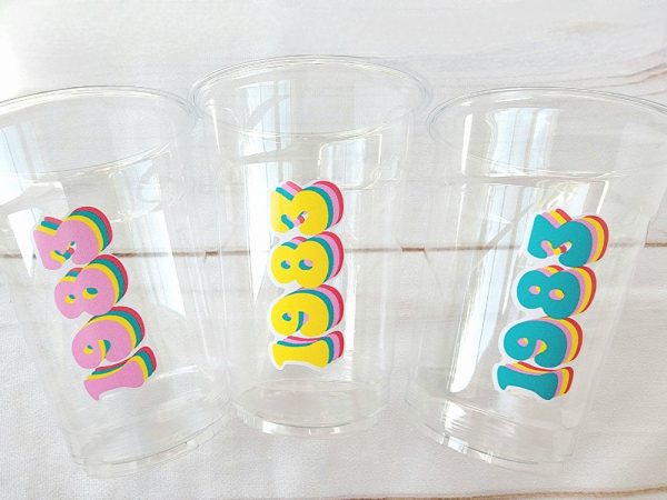 40th PARTY CUPS - 1983 Cups 40th Birthday Party 40th Birthday Favors 40th Party Cups 40th Party Decorations 1983 Birthday Party Cups 80s Cup
