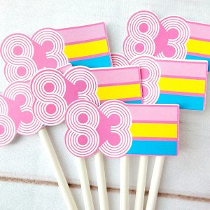 80's Cupcake Toppers - Cassette Tape Cupcake Toppers - Record Cupcake Toppers - Boom Box Cupcake Toppers - 80's Birthday Party
