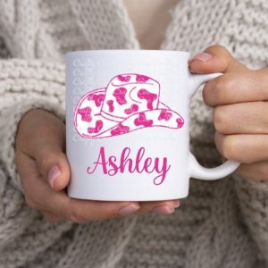 Custom Cowgirl Hat Mug, Cowgirl Gift, Cowgirl Bachelorette Gift, Cowgirl Party Favor, Cowgirl Hat, Custom Cowgirl Gift, Custom Cowgirl Mug