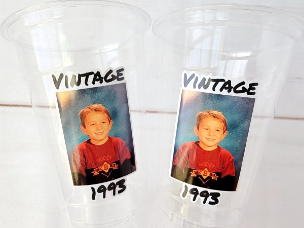 Custom Plastic Party Cups Personalized Party Cups Personalized 30th Birthday Cups Vintage 30th Cups 1994 Custom Face Party Cups Decorations