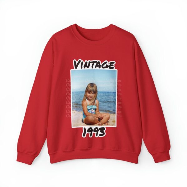 Personalized 1993 Photo Sweatshirt, 1993 Photo Sweater Custom Photo Shirt 1993 Birthday Shirt 1993 Birthday Gift, 30th Birthday Sweatshirt
