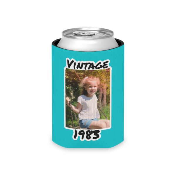 Personalized Can Cooler, 1983 Can Cooler, Custom Picture Can Cooler, Bachelorette Party Favors, Custom Birthday Favor, 40th Favors, Slim Can