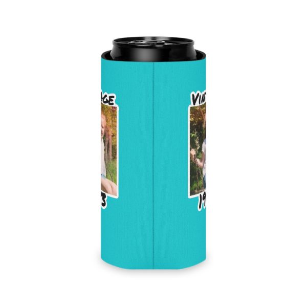 Personalized Can Cooler, 1983 Can Cooler, Custom Picture Can Cooler, Bachelorette Party Favors, Custom Birthday Favor, 40th Favors, Slim Can