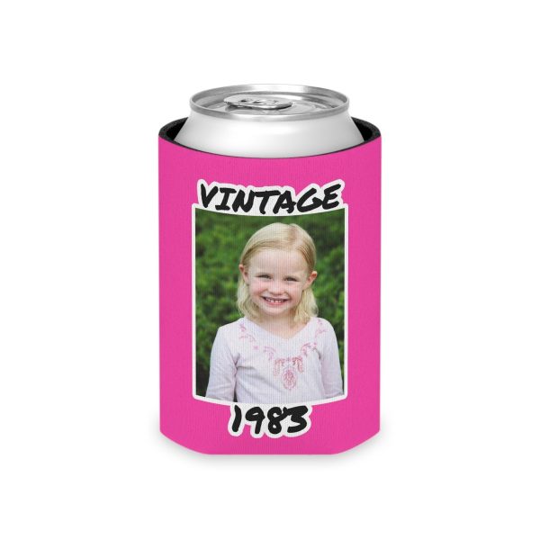 Personalized Can Cooler, 1983 Can Cooler, Custom Picture Can Cooler, Bachelorette Party Favors, Custom Birthday Favor, 40th Favors, Slim Can