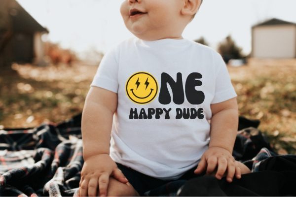 One Happy Dude Tshirt, One Happy Dude First Birthday Shirt, One Happy Dude Birthday Shirt, Kid Smiley Face Shirt, 1st Birthday Shirt, Boy