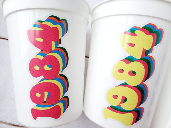 40th PARTY CUPS - Best of 1984 40th Birthday Party 40th Birthday Favors Vintage 1984 40th Party Decorations 1984 Birthday 80's Party Cups