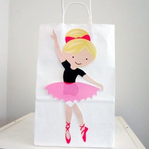 Ballet Goody Bags, Ballerina Goody Bags, Ballet Favor Bags, Ballerina Favor Bags, Pink Skirt