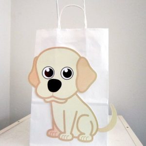 Puppy Dog Party Favor, Goody, Gift Bags - Tan Dog - 92171143A