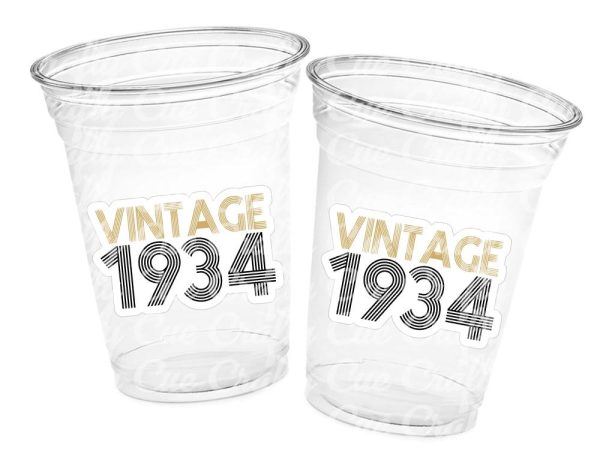 90th PARTY CUPS - Vintage 1933 Cups Best of 1933 90th Birthday Party 90th Birthday Favors 90th Party 90th Party Decorations 1933 Birthday