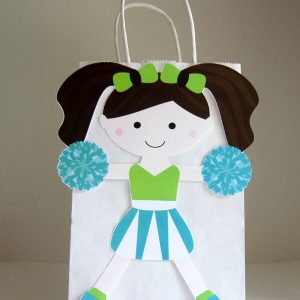 Cheerleader Goody Bags, Cheerleader Favor Bags, Cheerleader Gift Bags, Cheerleader Party Bags