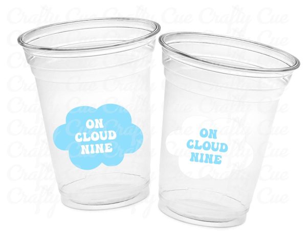 On Cloud Nine Party Cups, Cloud Nine Bachelorette, Cloud Nine Baby Shower, Cloud 9 Birthday, Cloud Nine Decorations, Happy 9th Birthday