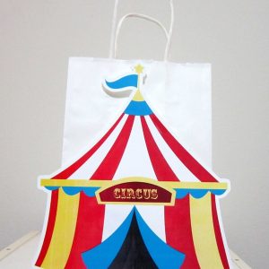 Circus Goody Bags, Circus Favor Bags, Circus Party Bags, Circus Goodie Bags,  Circus Tent Bags
