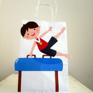 Gymnastics Goody Bags, Boy Gymnastics Favor Bags, (831161026P)