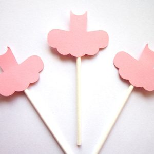 Ballerina Tutu Cupcake Toppers - Light Pink TuTu