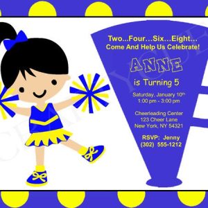 Cheerleader Birthday Invitation - Cheerleading Birthday Invitation