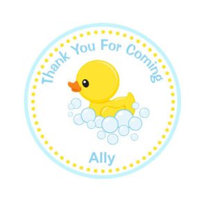 Rubber Duck Baby Shower Favor Tags - Rubber Duck Birthday Favor Tags