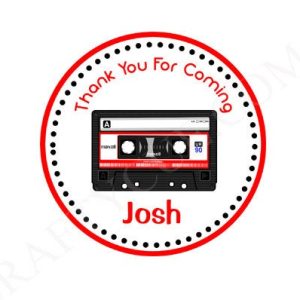 Cassette Tape Favor Tags, Cassette Tape Favors, 80's Party Favor Tags