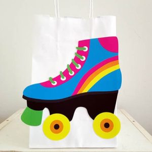 Roller Skate Goody Bags, Roller Skate Favor Bags, Roller Skating Birthday - Roller Skate Birthday - Colorful Roller Skate