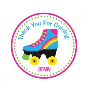 Roller Skate Stickers, Roller Skating Favors, Skate Stickers Roller Skating Thank You Stickers, Roller Skate Party Favors, Goody Bag Sticker
