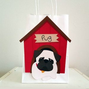 Pug Goody Bags, Pug Favor Bags, Pug Favor Bags, Puppy Party Bags
